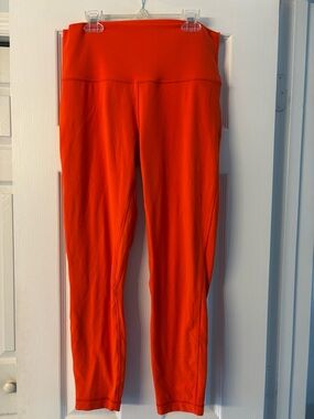 Lululemon High-Waist Orange Active Leggings